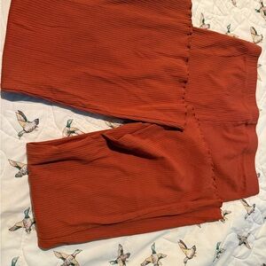 Wild Fable Kids Rust Ribbed Leggings